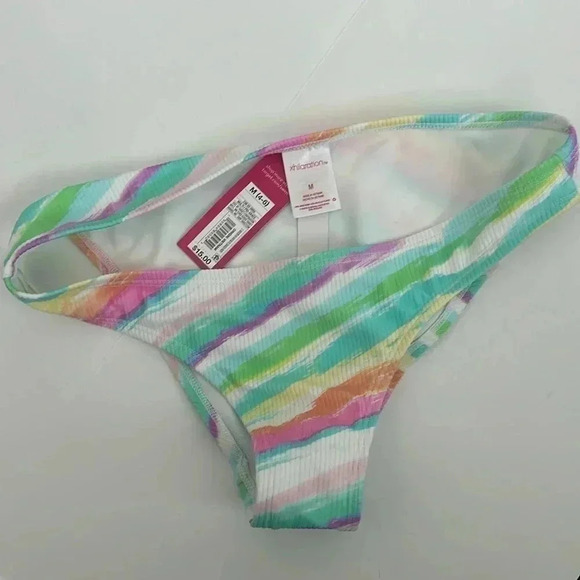 NWT Xhilaration Cheeky Bikini Bottoms Rainbow Pattern - Picture 2 of 6